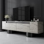 Hanah Home Soporte para TV Bohem - Travertino, Negro